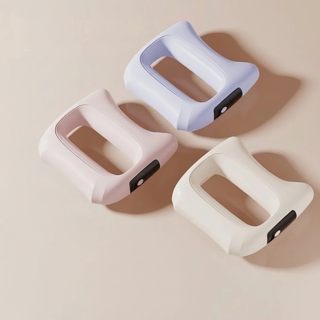 Revitalize Your Relaxation: Fascia Ring Vibration Massager with Adjustable Belt - Sleek White Design