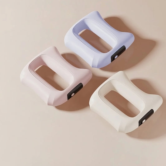 Revitalize Your Relaxation: Fascia Ring Vibration Massager with Adjustable Belt - Sleek White Design