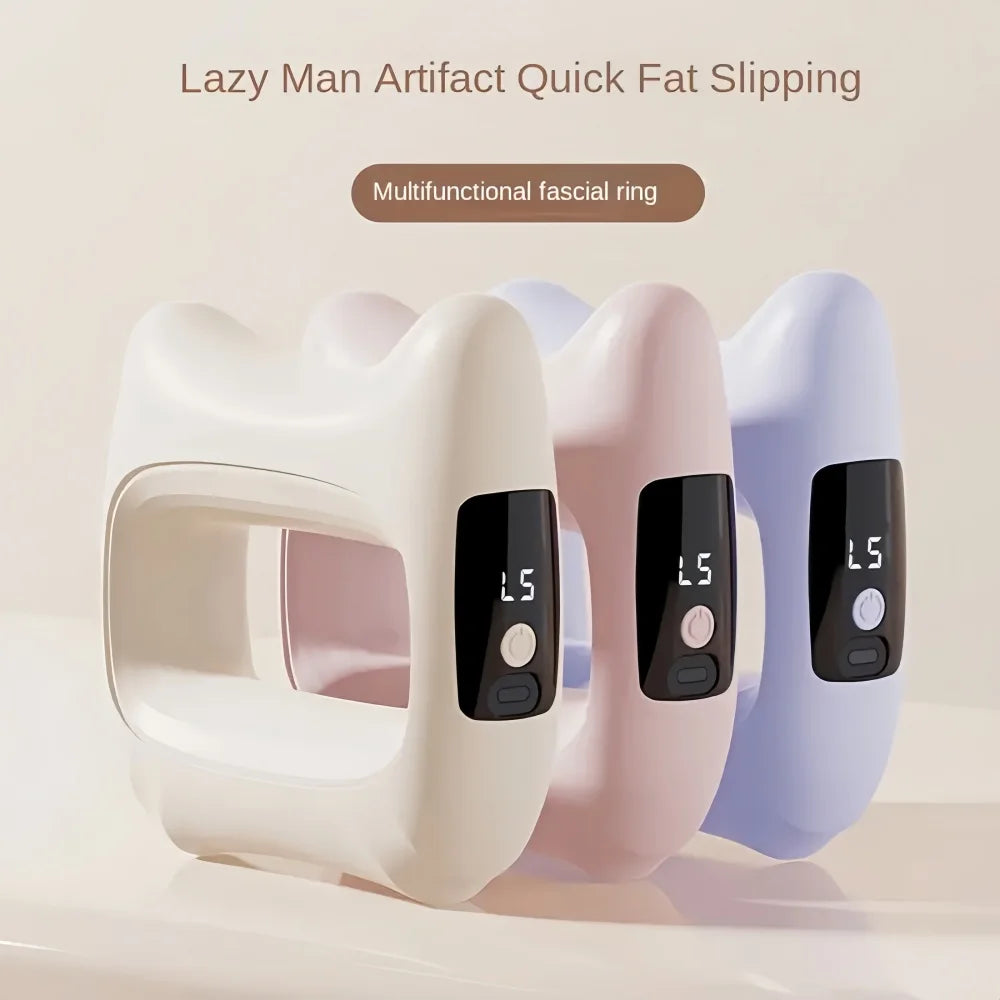 Revitalize Your Relaxation: Fascia Ring Vibration Massager with Adjustable Belt - Sleek White Design
