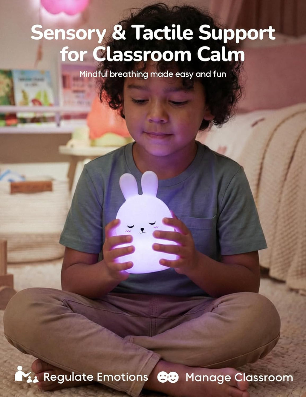  Guided Visual Breathing Light | Mindfulness & Anxiety Relief Aid for Meditation, Sleep & Calm-Down Corner – Adults & Kids