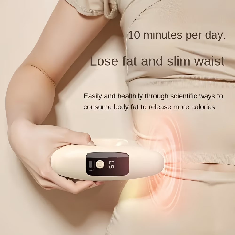 Revitalize Your Relaxation: Fascia Ring Vibration Massager with Adjustable Belt - Sleek White Design