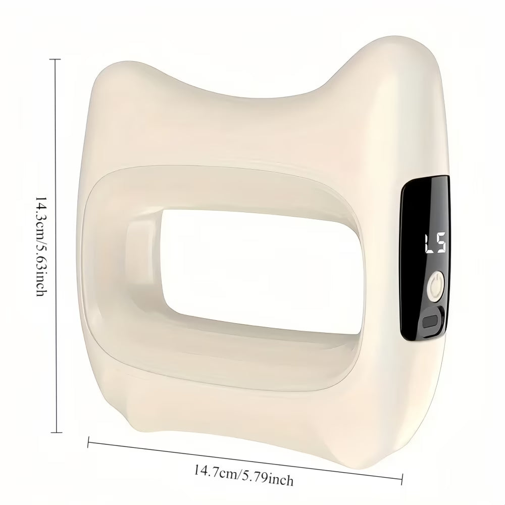 Revitalize Your Relaxation: Fascia Ring Vibration Massager with Adjustable Belt - Sleek White Design