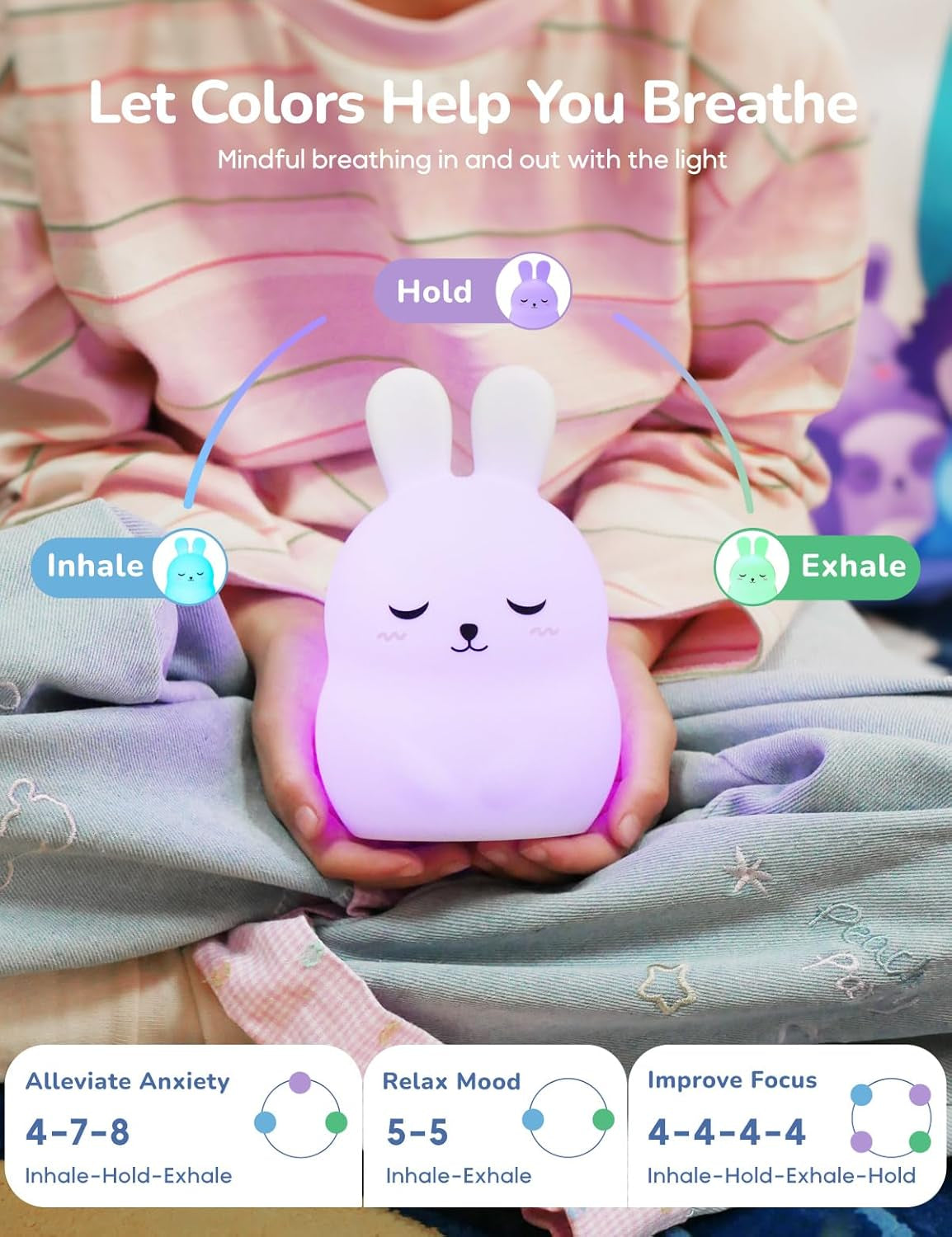  Guided Visual Breathing Light | Mindfulness & Anxiety Relief Aid for Meditation, Sleep & Calm-Down Corner – Adults & Kids